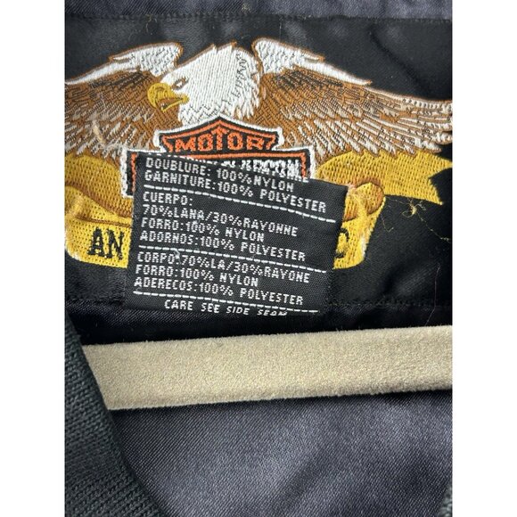 VTG Harley Davidson Men’s XXL 95th Anniversary Maroon Varsity Jacket Heavy Duty - Picture 10 of 16
